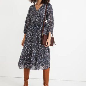 NWOT - Madewell Tie-Waist Midi Dress in Harvest Vine - XXS
